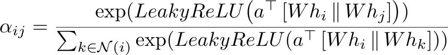 GAT attention coefficients
