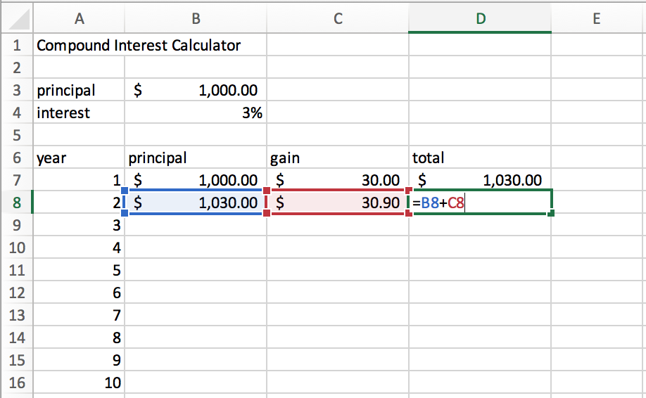 How to Make a Compound Interest Calculator in Microsoft Excel | by Michel  Burnett | Medium