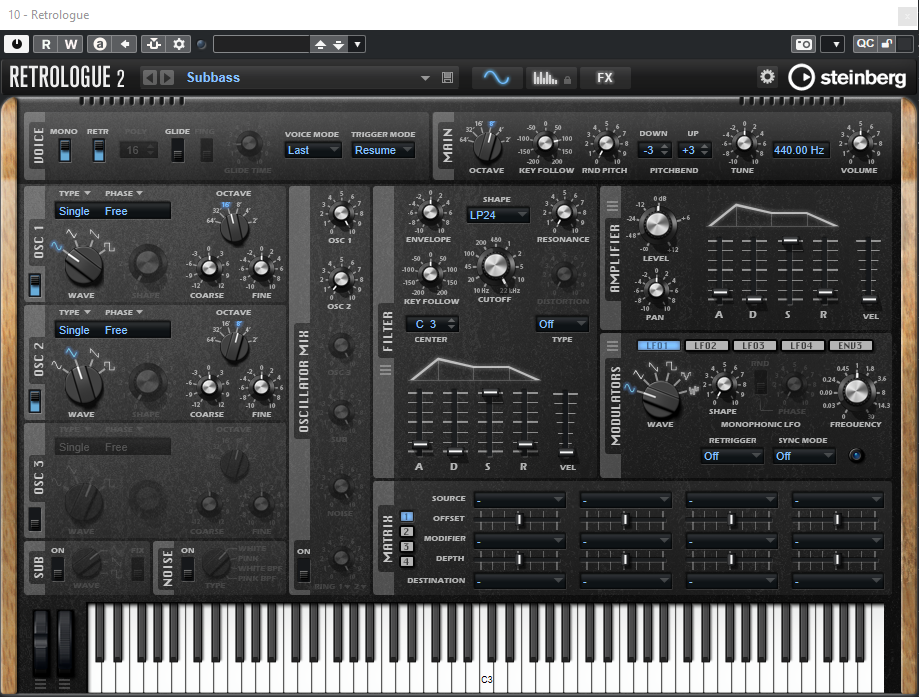 How to Program a SineWave Subbass without Clicks and Pops in Cubase’s Retrologue 2