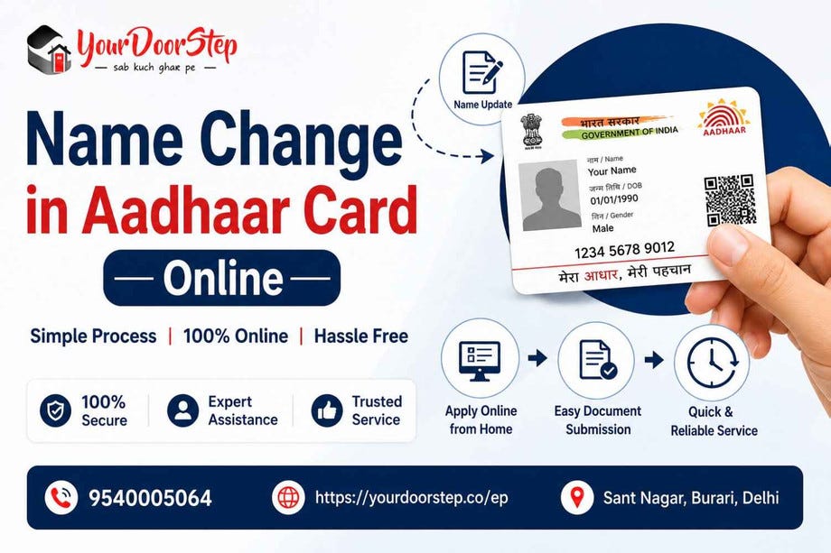 Name Change Made Easy: Aadhaar, PAN Card & Birth Certificate Correction Services in Delhi