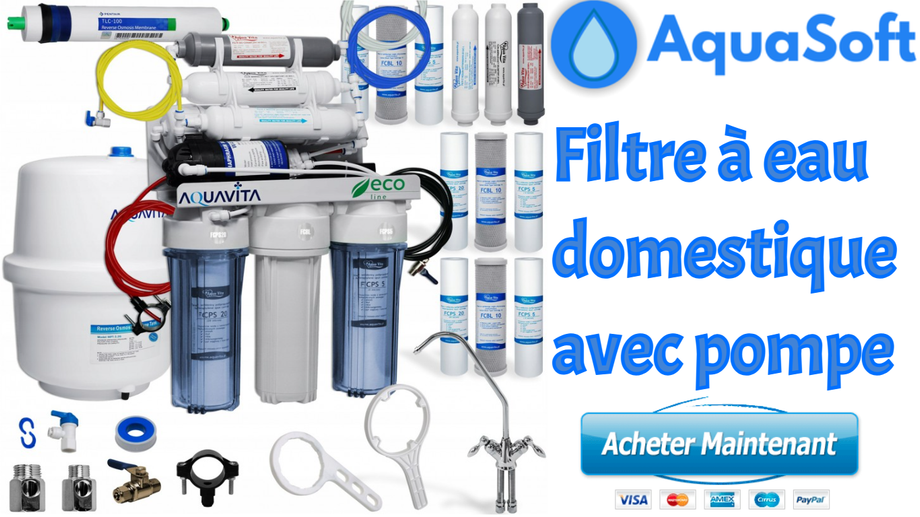 Filtre à eau domestique avec pompe