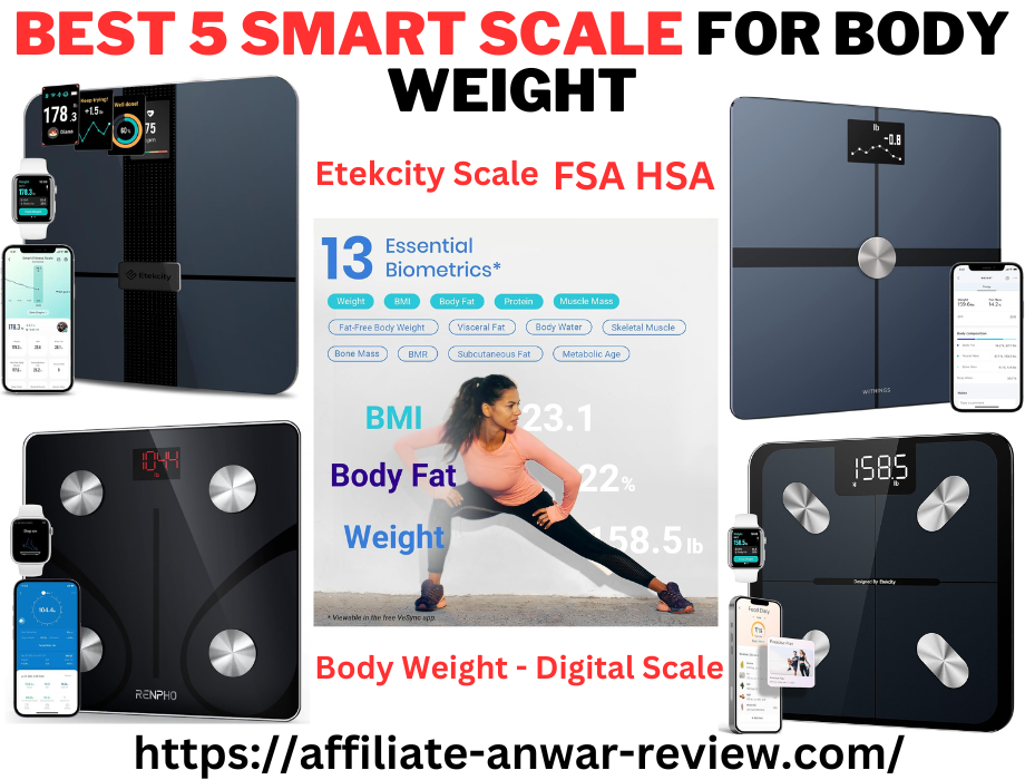 Smart WiFi Scale for Body Weight, FSA HSA Store Approved