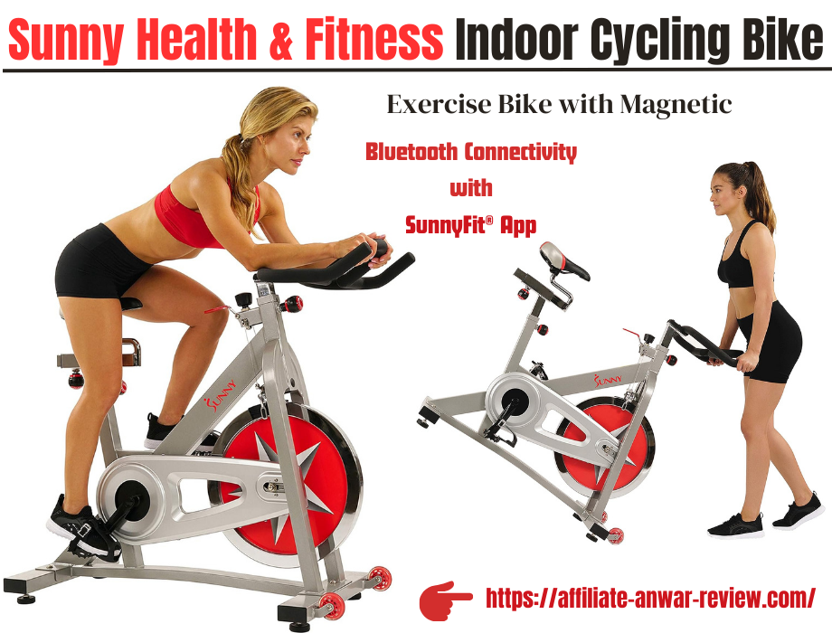 Sunny Health & Fitness Indoor Cycling Bike With FREE SunnyFit® App