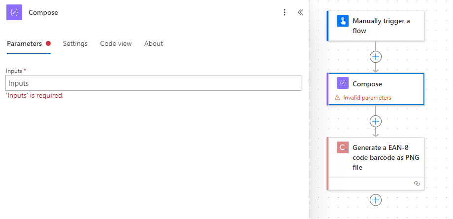 Add the Compose action into your flow