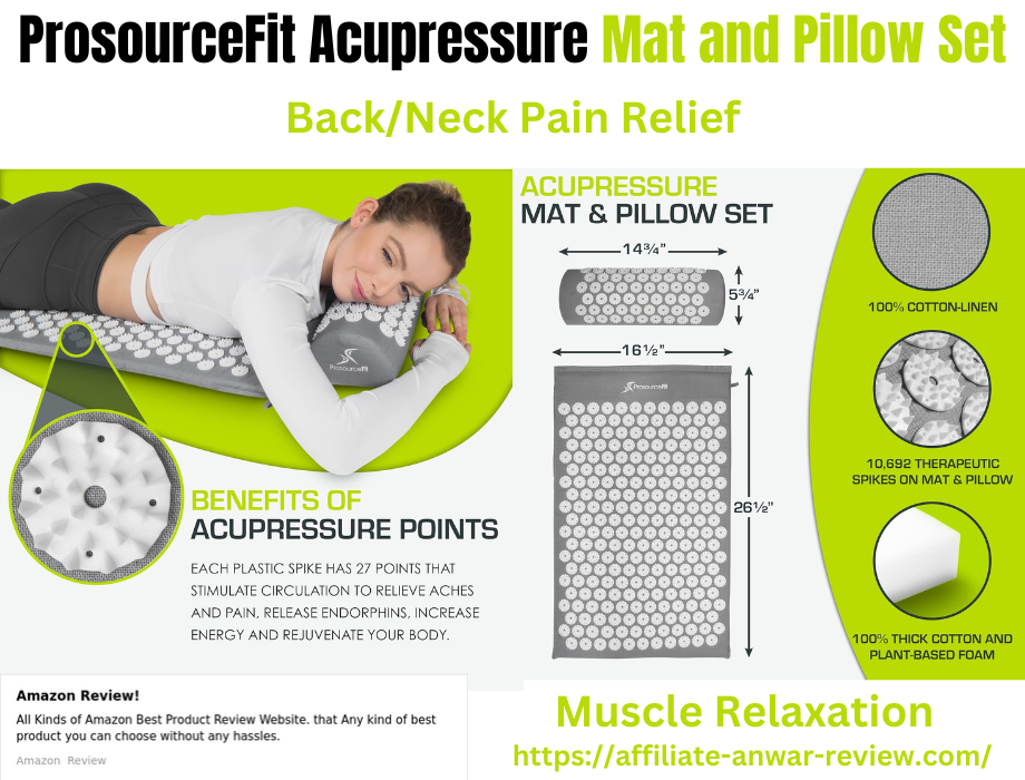 Prosourcefit Acupressure Mat And Pillow Set Review By 