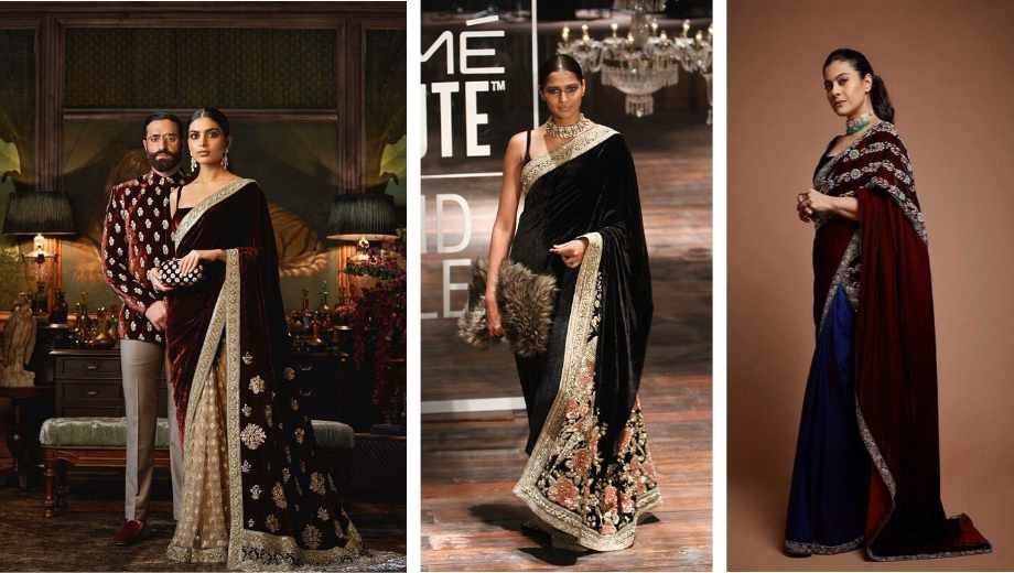 The Festive Feel Of The Velvet Saree | by dina udupa | Medium