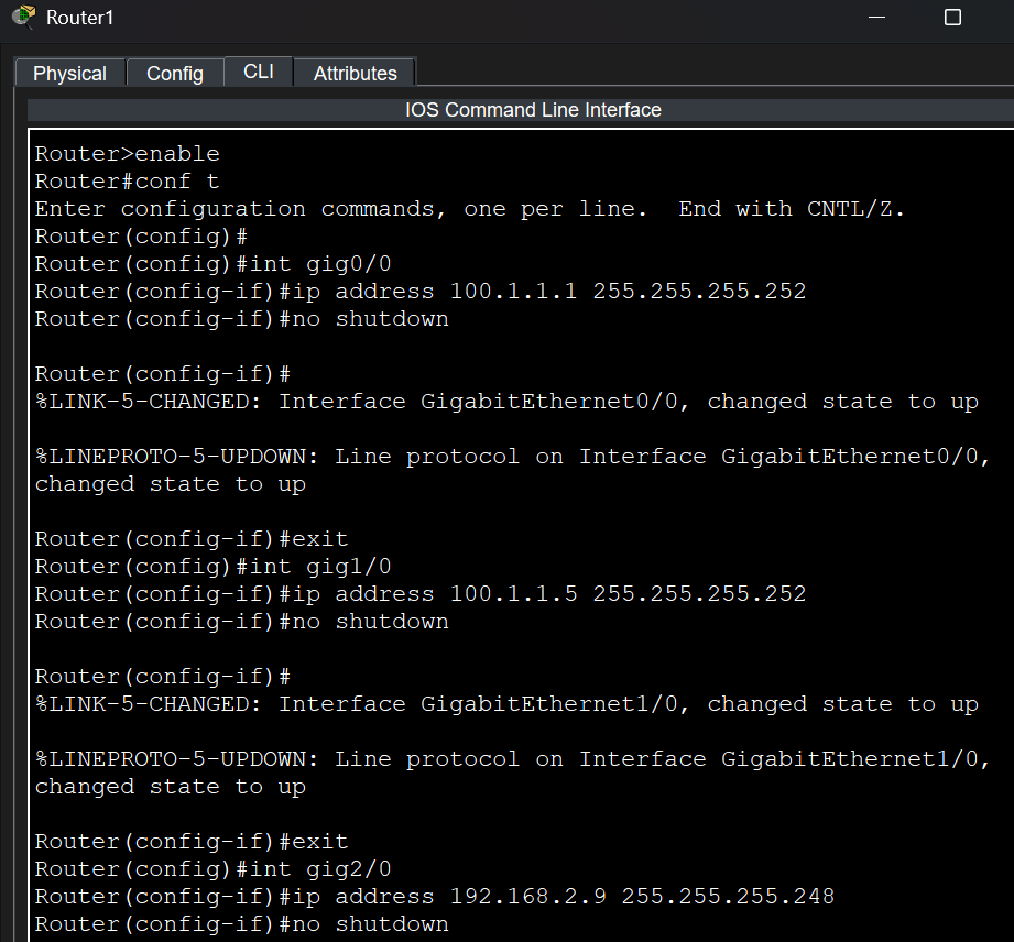 Interface Server Gudang/Operasional, Keuangan dan Interface Subnet Gudang/Operasional