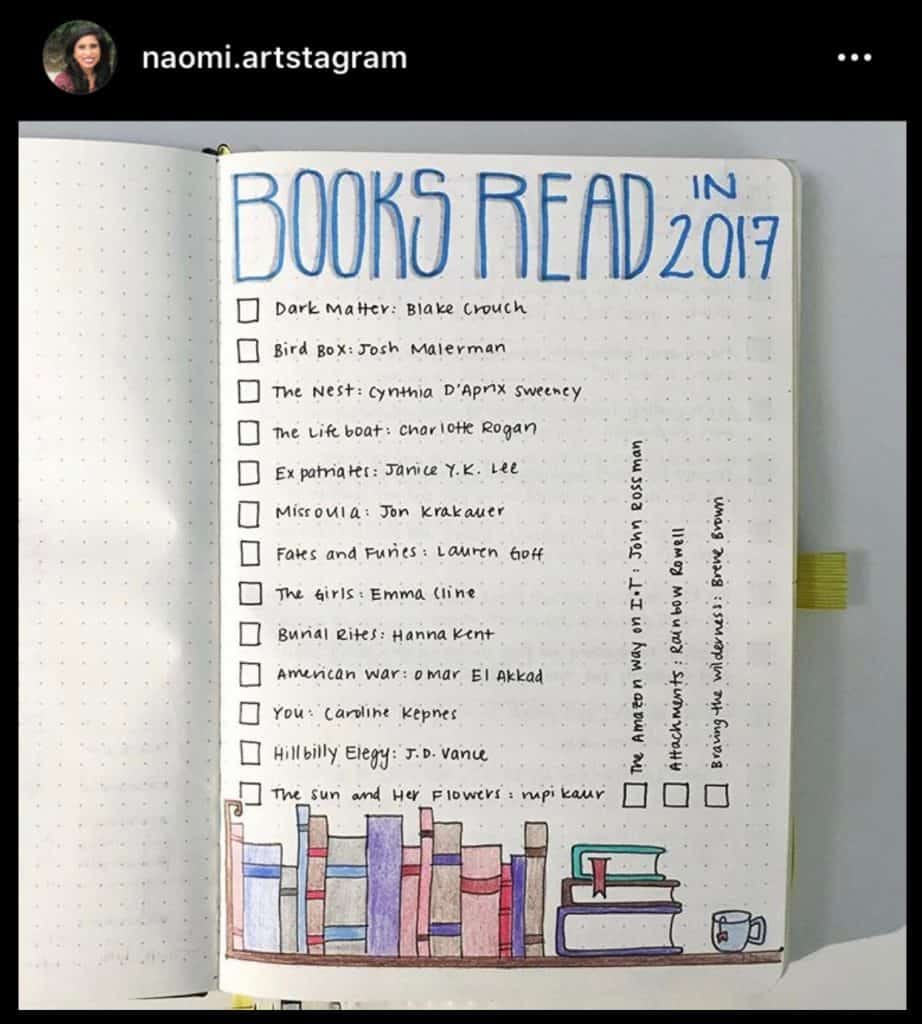 30 Bullet Journal Book Trackers for Book Lovers - Angela Giles