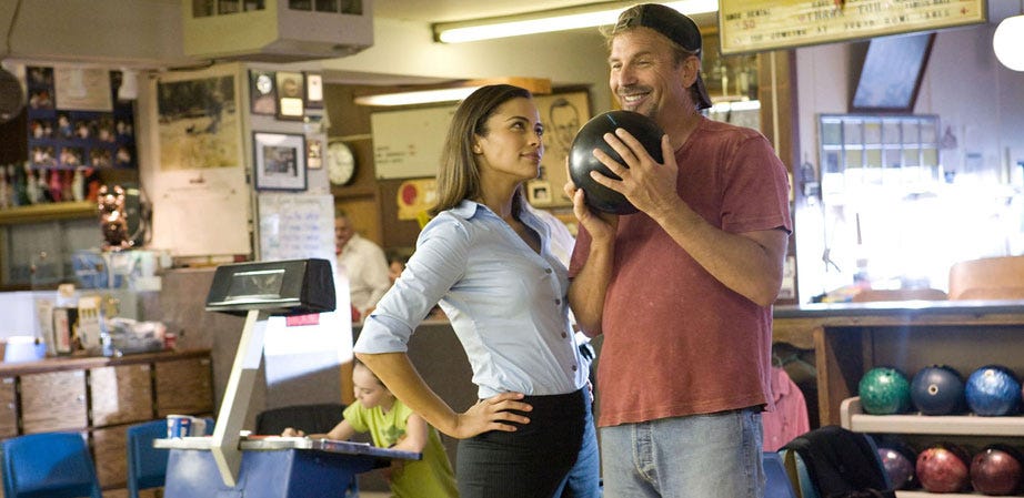 UP-CLOSE INTERVIEW: Reporter Kate Madison (Paula Patton) does her best to get the scoop on Bud during a game of bowling.