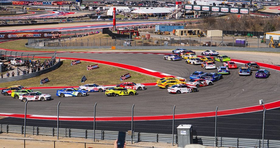 Turn 1 at Circuit of the Americas, aka Calamity Corner (Image Credit: Alejandro Alvarez | NASCAR Digital Media)
