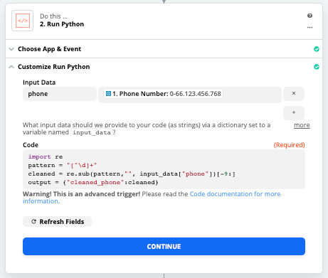 Code By Zapier: How to clean and format phone numbers | by Ezra  Sandzer-Bell | Medium
