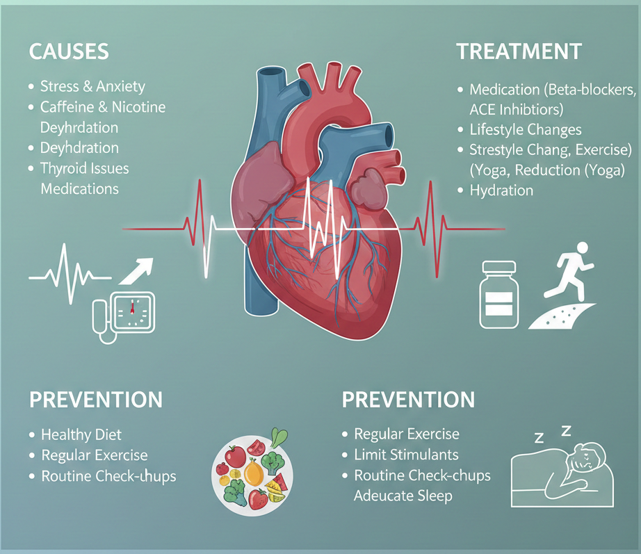 Heart Palpitations & High Blood Pressure: Causes, Treatment, Prevention
