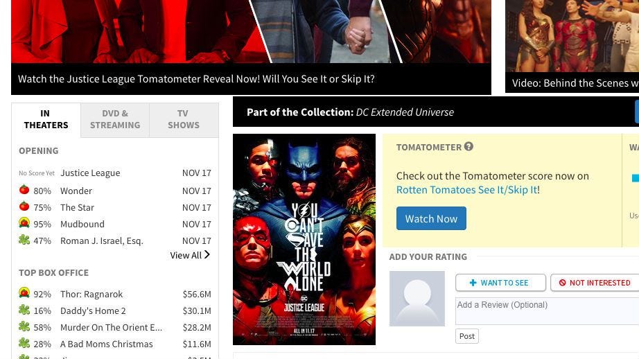 Rotten Tomatoes - Following criticism from fans, the director of