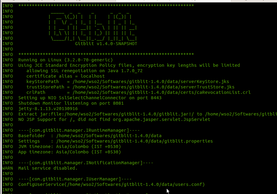 How to simply enable printing timestamp in Gitblit logs. by Ashan