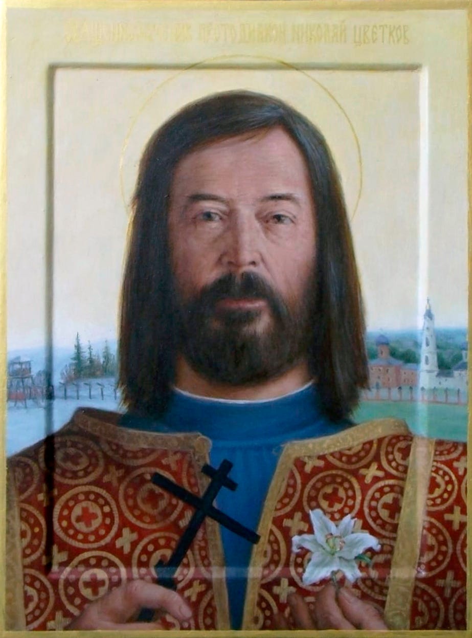 New Martyr Nikolai Tsvetkov. Icon - Roman Ivanishev - Medium