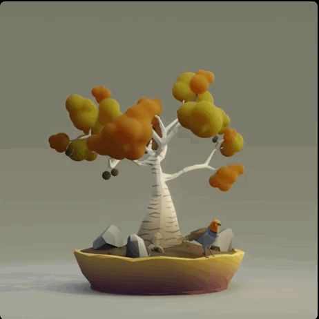 3D model Bonzai Tree VR / AR / low-poly
