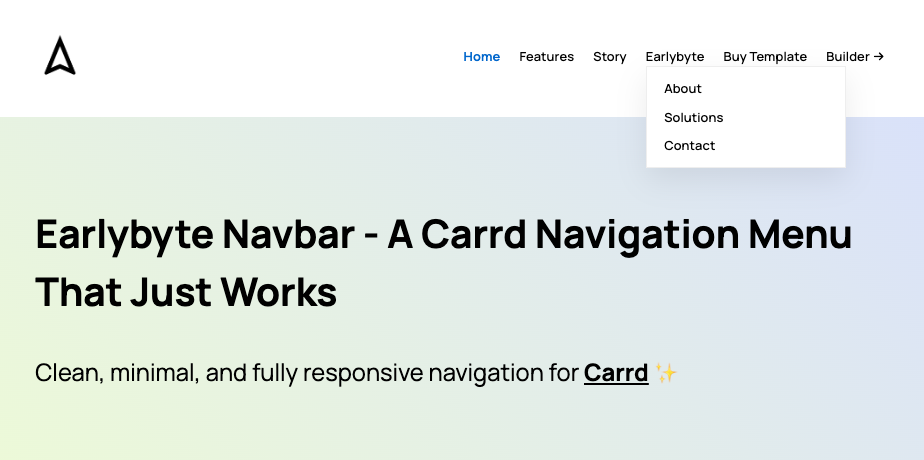 Why I Built the Earlybyte Carrd Navbar Builder
