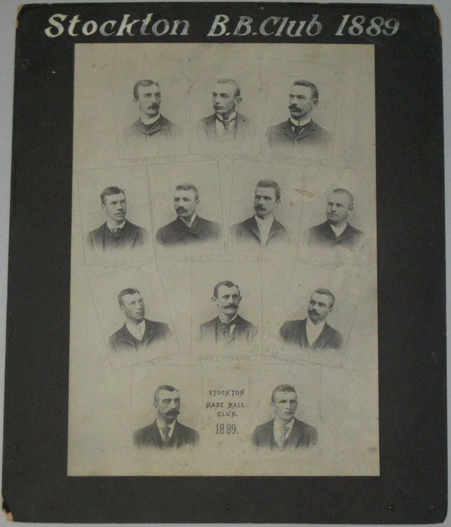 Stockton Base Ball Club in 1889