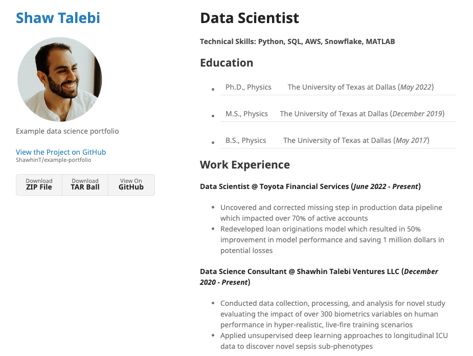 How To Make A Free Data Science Portfolio Website With GitHub Pages 