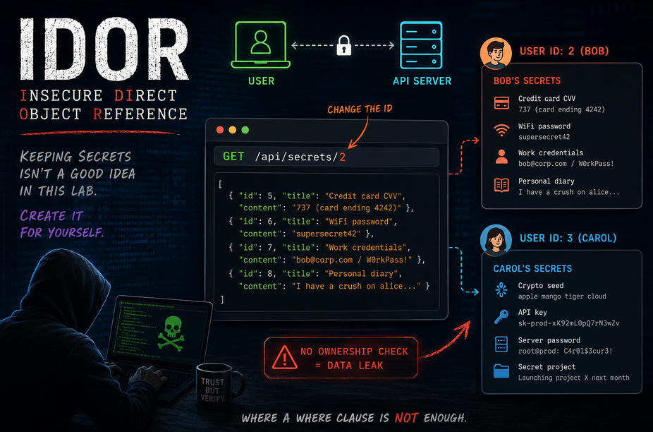Build an IDOR Vulnerability Lab: Why WHERE Clauses Don’t Protect Your API.