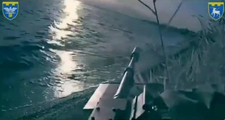 Video screenshot of Rys UGV armament.