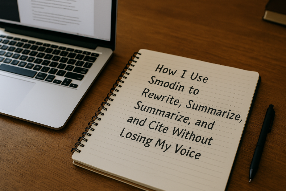 How I Use Smodin to Rewrite, Summarize, and Cite Without Losing My Voice