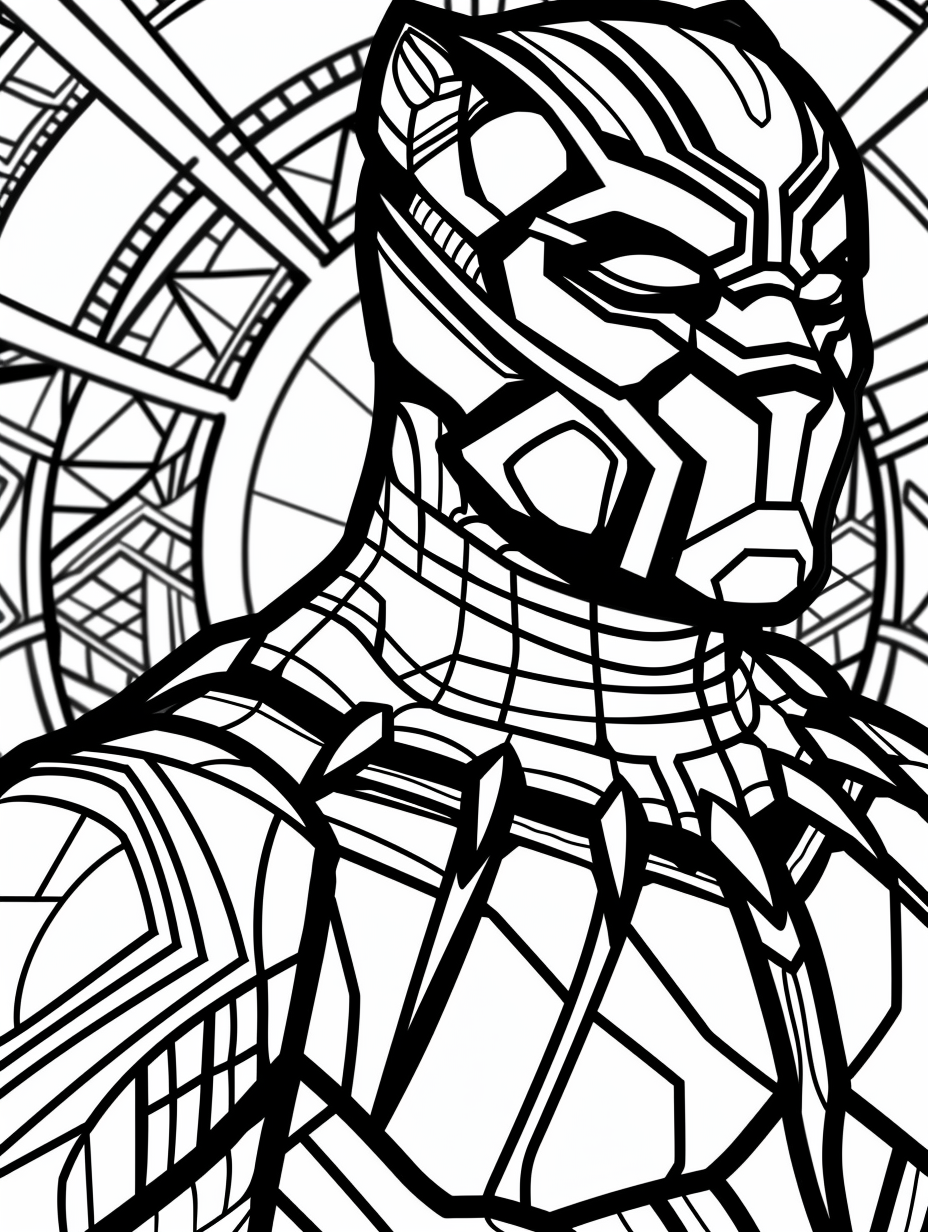 100+ Black Panther Coloring Pages — Printable Digital Download | by Mia ...