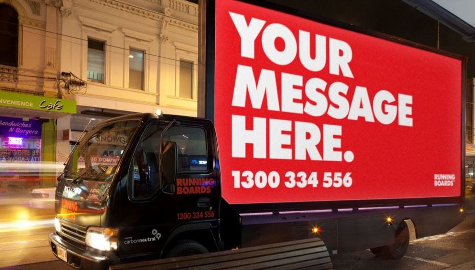 Take Your Brand on the Road with Running Boards Mobile Billboards That