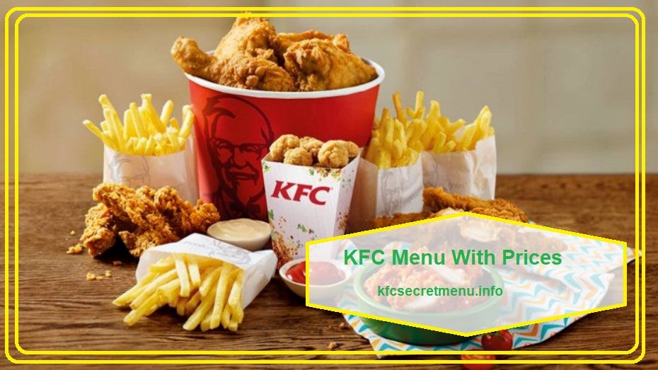 kfc menu bucket meals prices