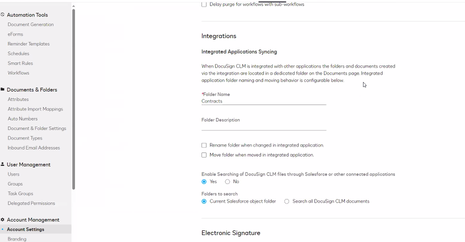 Other Sources being Renamed to Contracts in Integration settings.