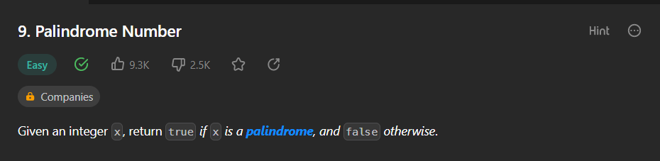 Day-3, Leetcode-Palindrome Number | by harichselvamc | Medium