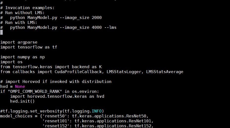 Illustration-22: Python script without Large Model Support.