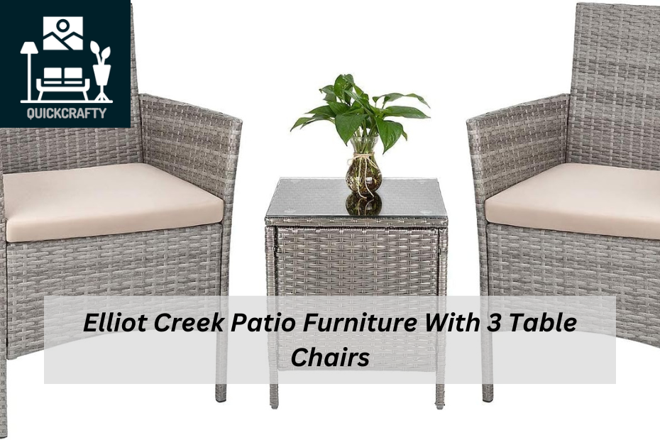 Elliot Creek Patio Furniture With 3 Table Chairs by Furniture Items