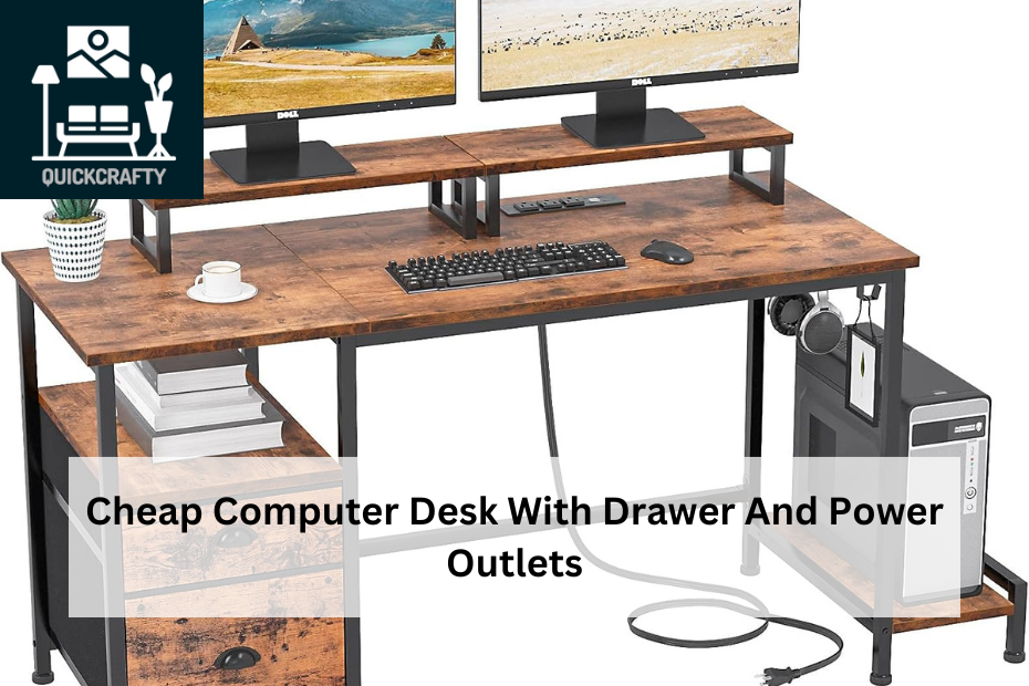 Cheap Computer Desk With Drawer And Power Outlets by Furniture Items
