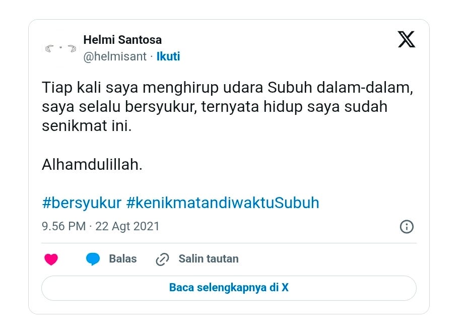 Semoga Subuh Selalu Menyadarkan Kita