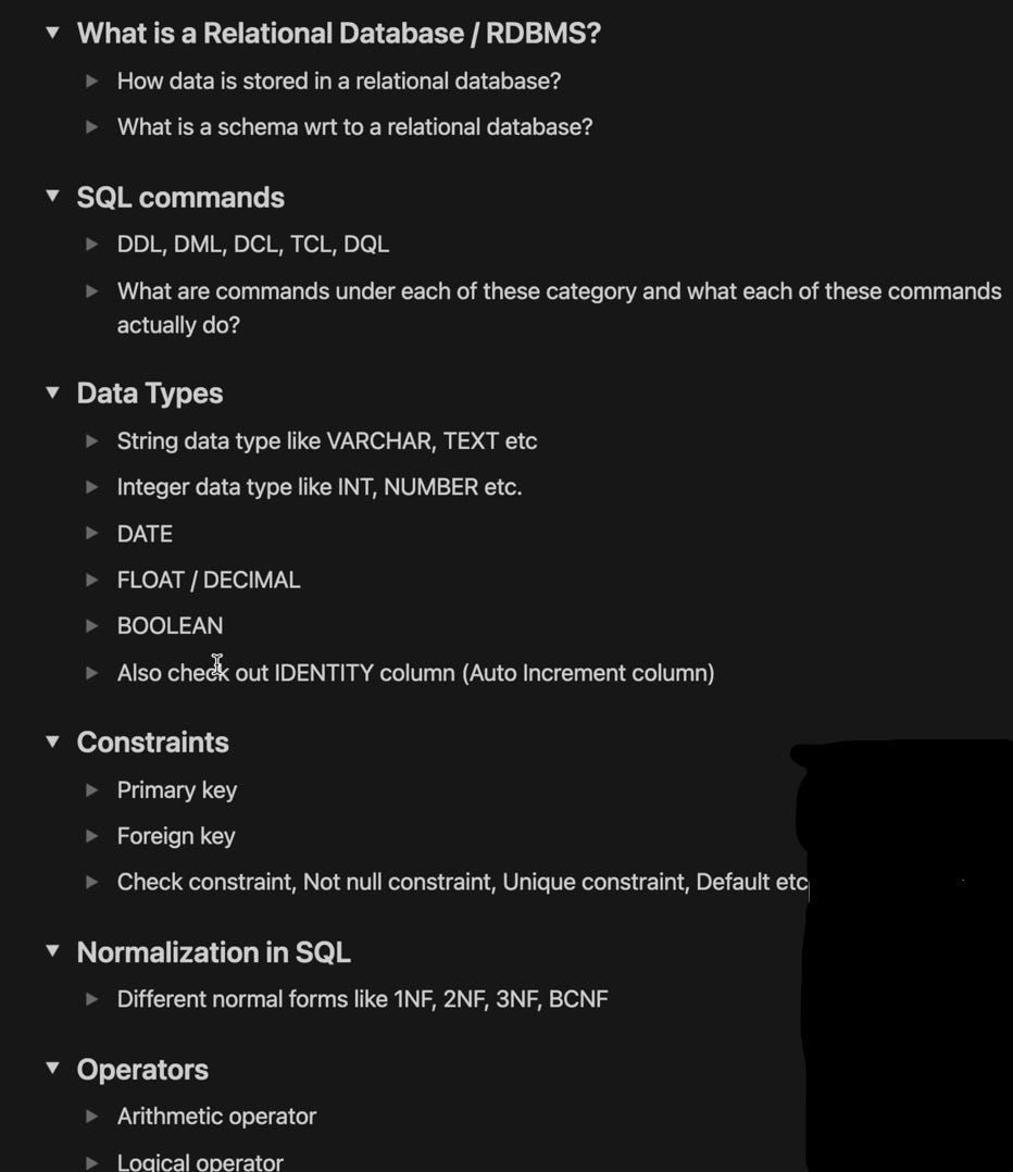 SQL Syllabus. Basic SQL | by Amar | Medium