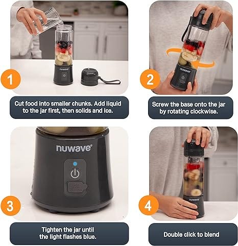 Nuwave Portable Blender, Personal Blender with USB-C Rechargeable, by Asad  Ghazanfar