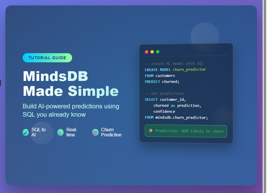 MindsDB Tutorial: Building a Customer Churn Prediction Model