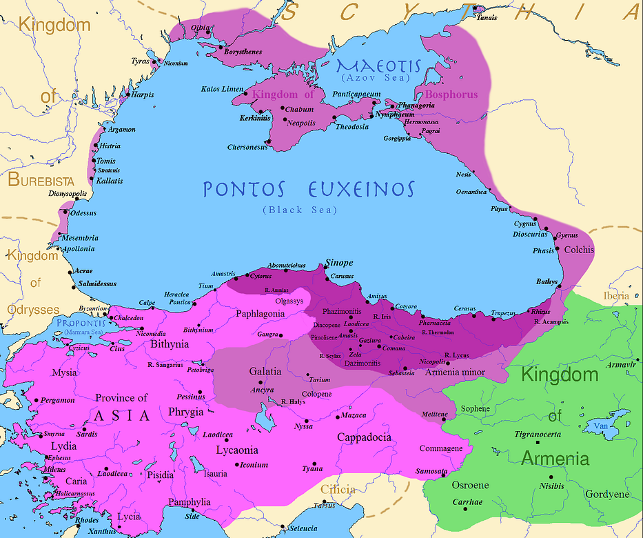 Map of the Kingdom of Pontus, Wikimedia
