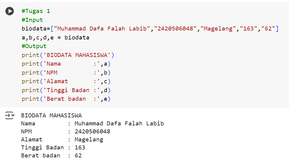 Membuat Biodata Menggunakan Bahasa Python (tugas minggu ke-1 ...