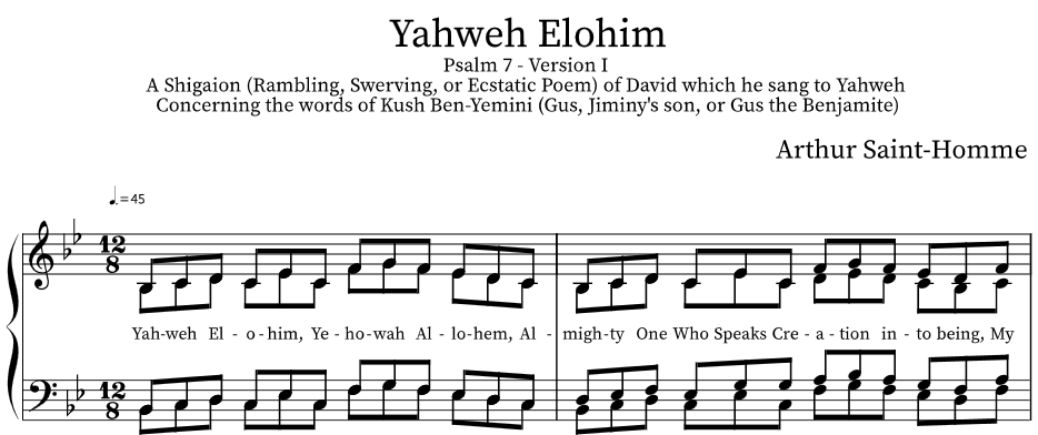 Psalm #7 — “Yahweh Elohim”