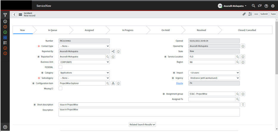 servicenow assignment group variable