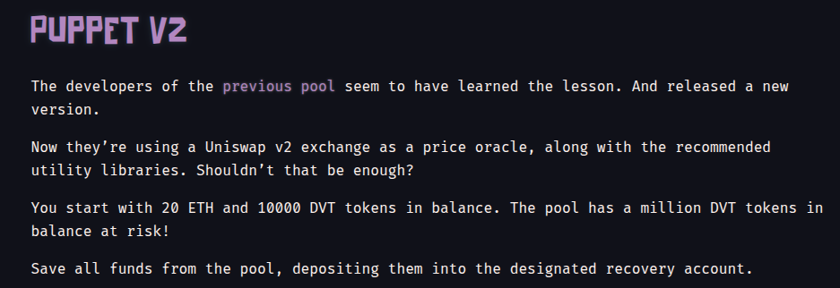 Solving Damn Vulnerable DeFi V4: Level 9- puppetV2