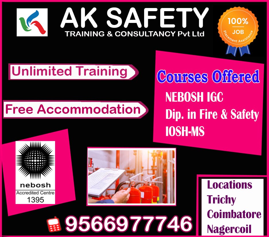 Diploma In Fire And Safety Course In Coimbatore And Trichy Distance Education Aksafety Training 