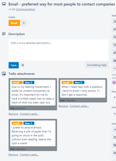 Using Trello for user research. Analysing qualitative data can