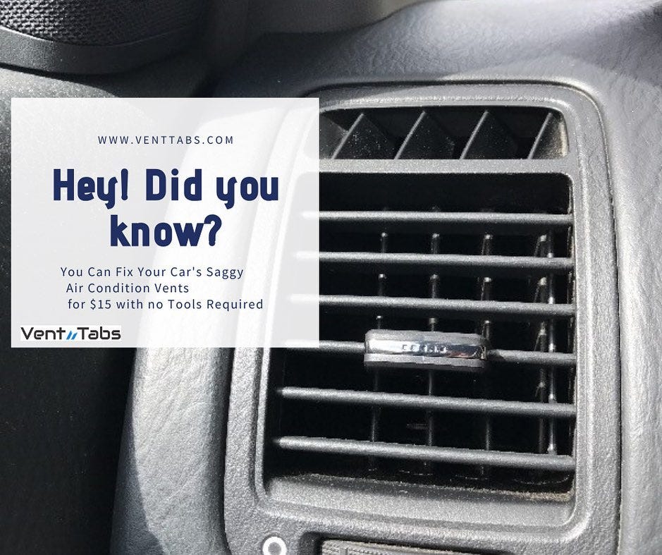 AC Vent clip replacement process. An air conditioning vent additional