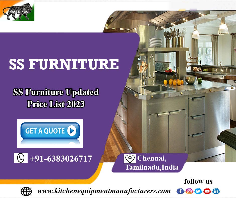 SS FurnitureStainless Steel FurnitureCanteen FurnitureHotel