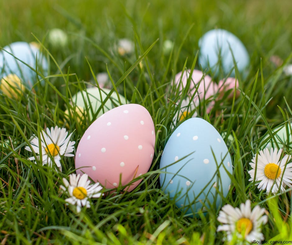 Spring Equinox Easter Eggs, Games and Foods by Genevieve Hopkins