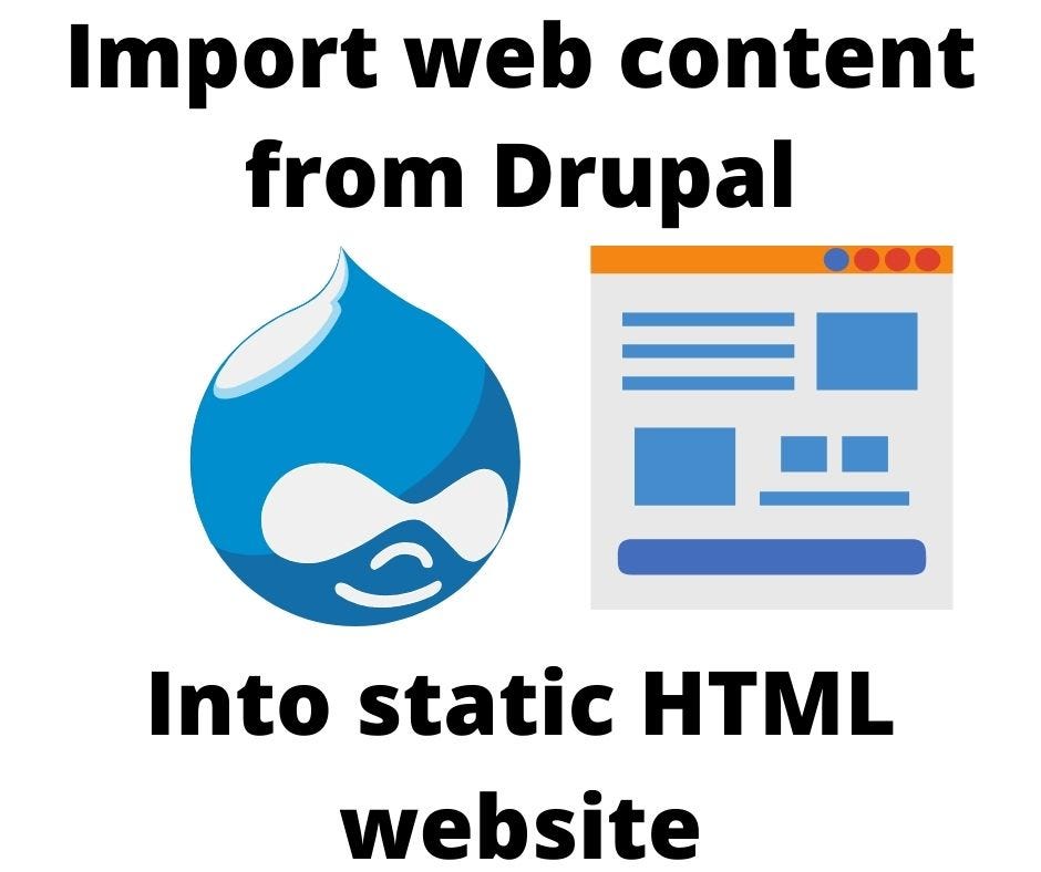 Importing content from a Drupal website to a Static HTML website | by ...